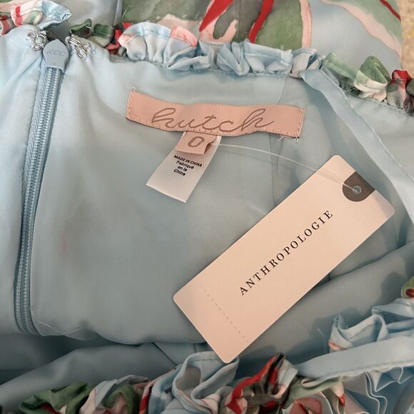 NWT Anthropologie Hutch Ruched Jumpsuit Size 0 Tropical Beach Boho Wide Leg $198 - Picture 9 of 14